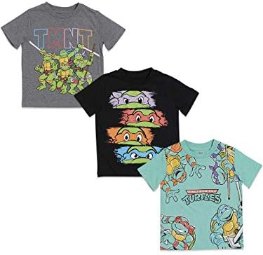 Nickelodeon Tinejdžerski Mutant Ninja Turtles 3 Paket Kratki Rukav Grafički T-Shirt