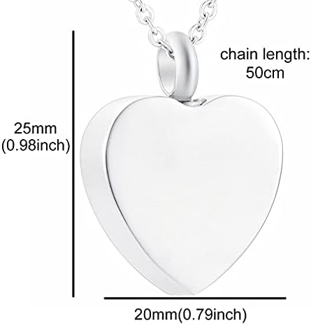 SUWEILE ZLXL426 1pc kremiranje nakit srce privjesak od nehrđajućeg čelika urna ogrlica pet pepeo kremacija suvenir sa komplet za punjenje