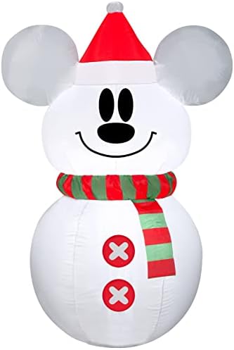 Gemmy Airblown Disney Mickey Snowman, visok 3.5 ft, bijeli