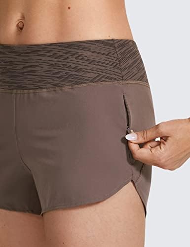 CRZ joga ženski srednji brzi suhi obloženi dupinski kratke hlače sa džepom džep elastični struk atletičke vježbe - 3 ''