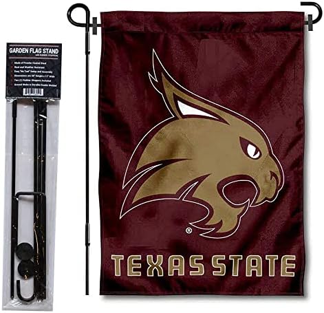 Texas State Bobcats Maroon Garden Zastava za zastavu i držač za stalak za zastavu