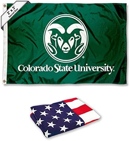 Colorado State Rams Small 2'x3 'zastava i SAD 3x5 set zastava