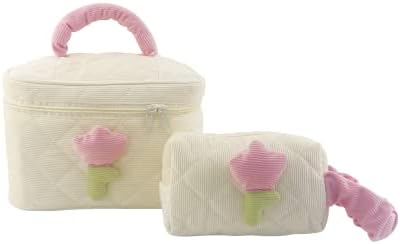 RGTUE Slatka torba za šminku, mala kozmetička torba za kozmetičku torbu za šminku za žene, toaletna torba sa prenosnim vrećama za