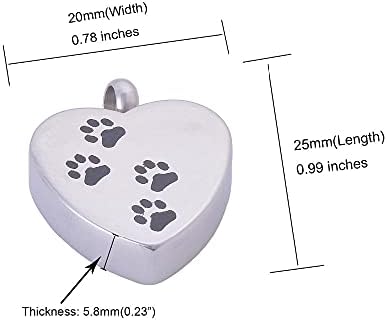 Lidiya AE914 prilagođena ogrlica za kremaciju za kućne ljubimce za memorijske pse ili Mačke Od nehrđajućeg čelika za kremaciju nakita
