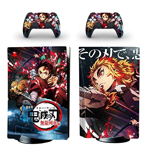 Anime Demon Kimetsu i Slayer No Yaiba Tanjiro Nezuko Zenitsu Inosuke Rengoku Akaza PS4 ili PS5 naljepnica za kožu za PlayStation 4