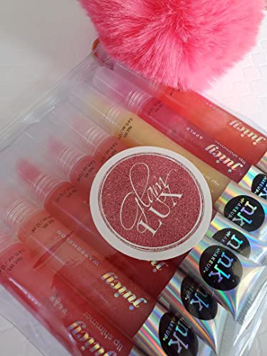 Glam Lux Nicka K Juicy Lip shimmer sjajilo za usne Set 8 & privjesak za ključeve pokloni za tetke, žene, djevojke, tinejdžeri, mame