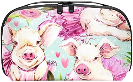 Vodootporne kozmetičke torbe, Unicorns Rainbow Sunglasses Crown Princess Pink putne kozmetičke torbe, multifunkcionalne prenosive
