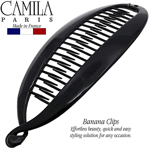Camila Paris NV135 2 pakovanja francuski veliki Banana klip češalj za kosu fleksibilne Banana kopče kosa za debelu kosu držač repa