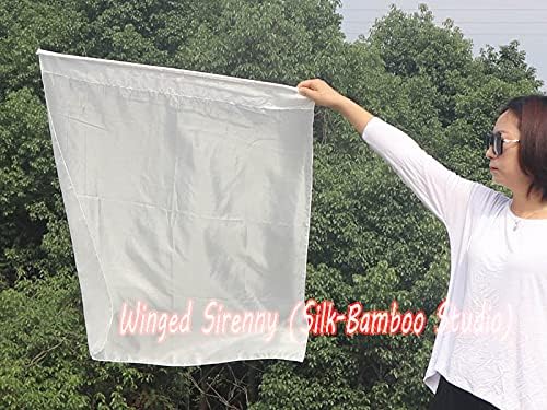 Krilati Sirenny 33 Omladinske svilene fleksibilne zastave za Christian Priase Dance, crkveni proročki baner obožavanja