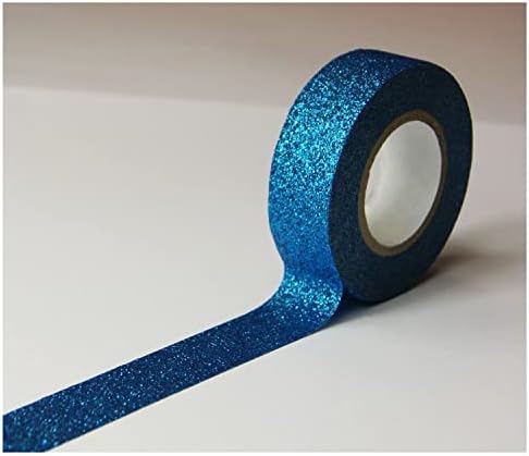 Globalna traka za poklon maskiranje - plava - sjaj - repozicionirati - 15 mm x 10 m