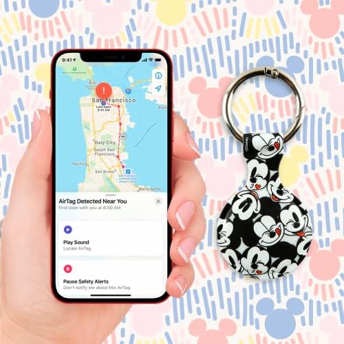 Disney Mickey Holder za Apple Airtag - Zaštitni tracker sa privjeskom za psa, torbe, tastere - Esencija za Disneyland i poklone za