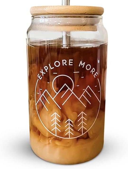 Iron & amp; Flint ledena čaša za kafu sa bambusovim poklopcem i slamkom / 16oz staklo za limenke piva sa poklopcima i slamom | šolja