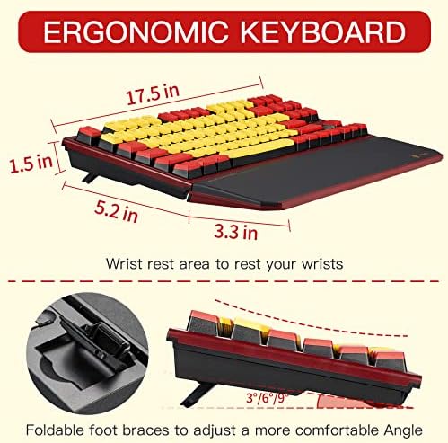 Hexgears X5 bežična mehanička tastatura sa Kaihl Box prekidačem-Rose Red, Ironman računarska tastatura za igre, kucanje, ergonomska
