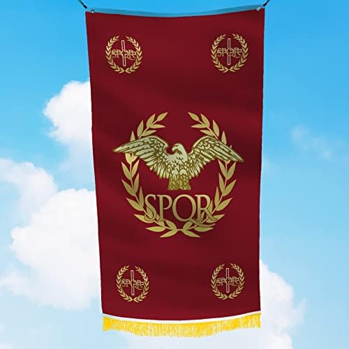 Zapadna SPSC povijest Ancient Rim Rimsko carstvo Senat People Europska demokratija Povijesni ratovi 3x5 stopa Zastava zastava Vivid Boja dvostruko šivene mesinga