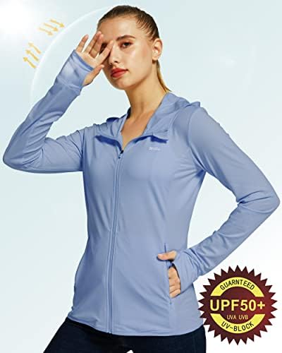 Willit Women's UPF 50+ Zaštita od sunca Dugi rukav UV košulja Jakna SPF majica sa džepovima za planinarenje na otvorenom