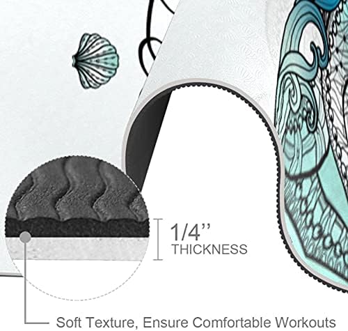 6mm ekstra debela prostirka za jogu, morski život Doodle Print ekološki prihvatljivi TPE prostirke za vježbanje Pilates Mat sa za
