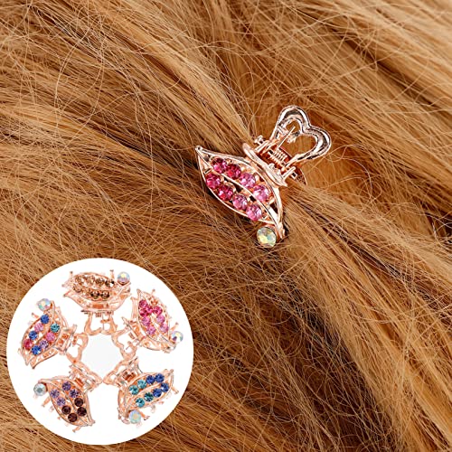 Lurose 10pcs Rhinestone Hair Claw Clip Mini Metal Butterfly Hair čeljusti kopča male Stezaljke za kosu frizura ukosnice hair Updo
