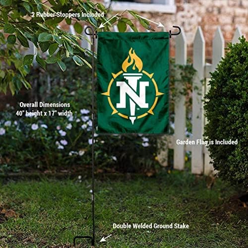 Sjeverni Michigan Wildcats Academic Logo Vrtna zastava i držač za držač za stalak za zastavu