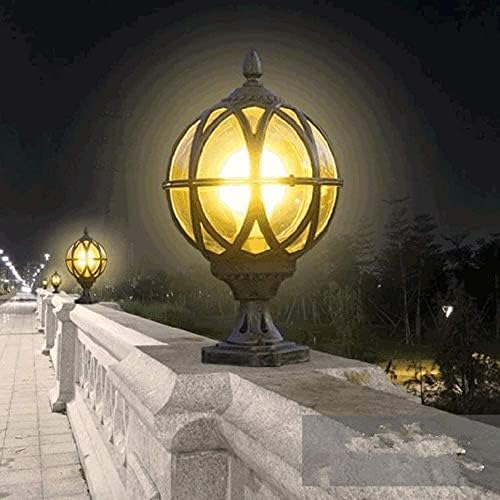 SFRIDQ europski stil viktorijanski dekor vanjski solarni svetla Vodootporni aluminijski globus stupac lampica LED dvorišna stup lampica Villa Landscape Path Lights rasvjeta